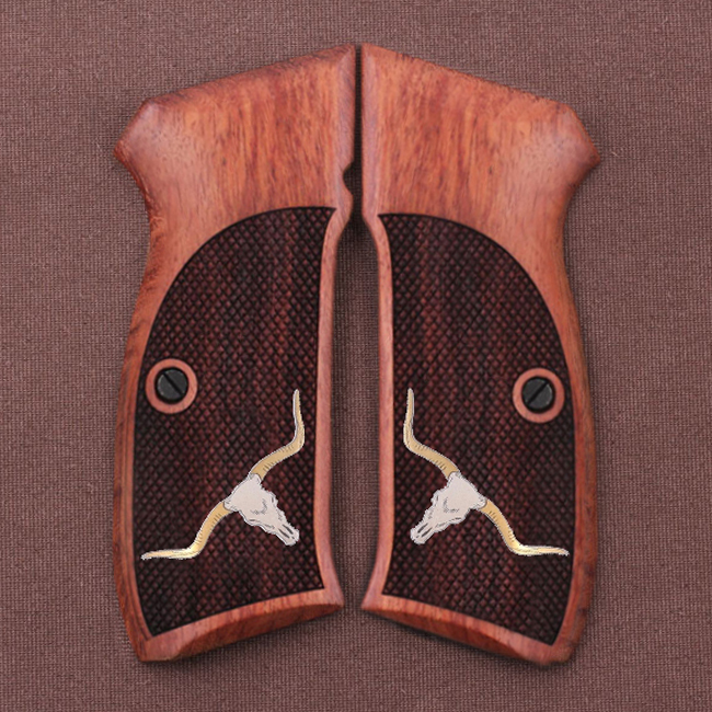 Cz 75B, 75BD, 85 KADET SHADOW1 Gül Ağacı Gümüş Logo 