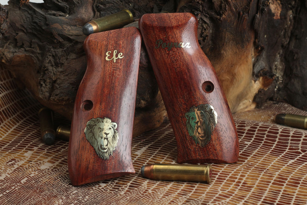 Cz 75 Full Size Gül Ağacı Pirinç Logo (Büyük) 