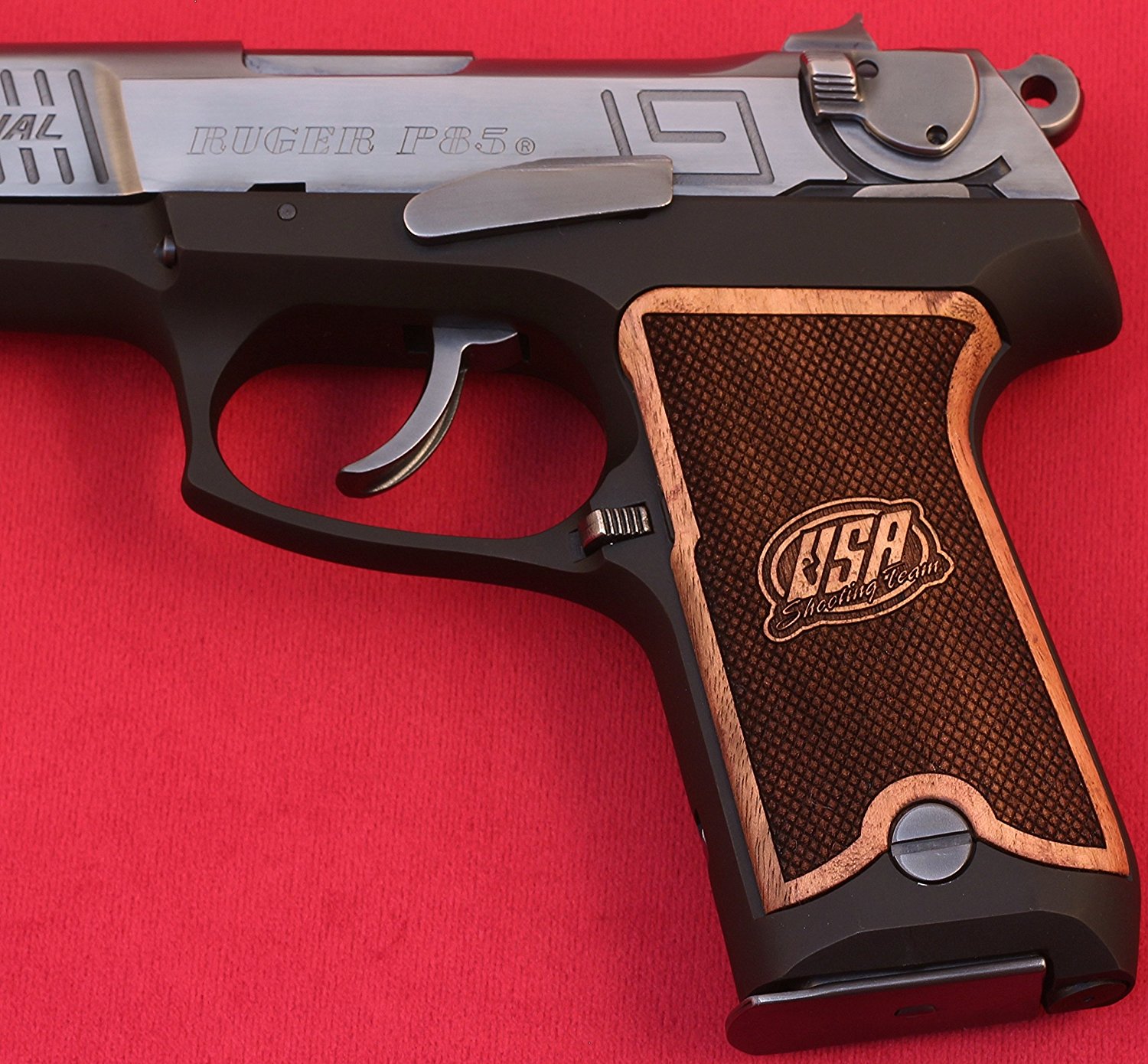 Ruger P85 - 89 Gül Ağacı Lazer Logo 